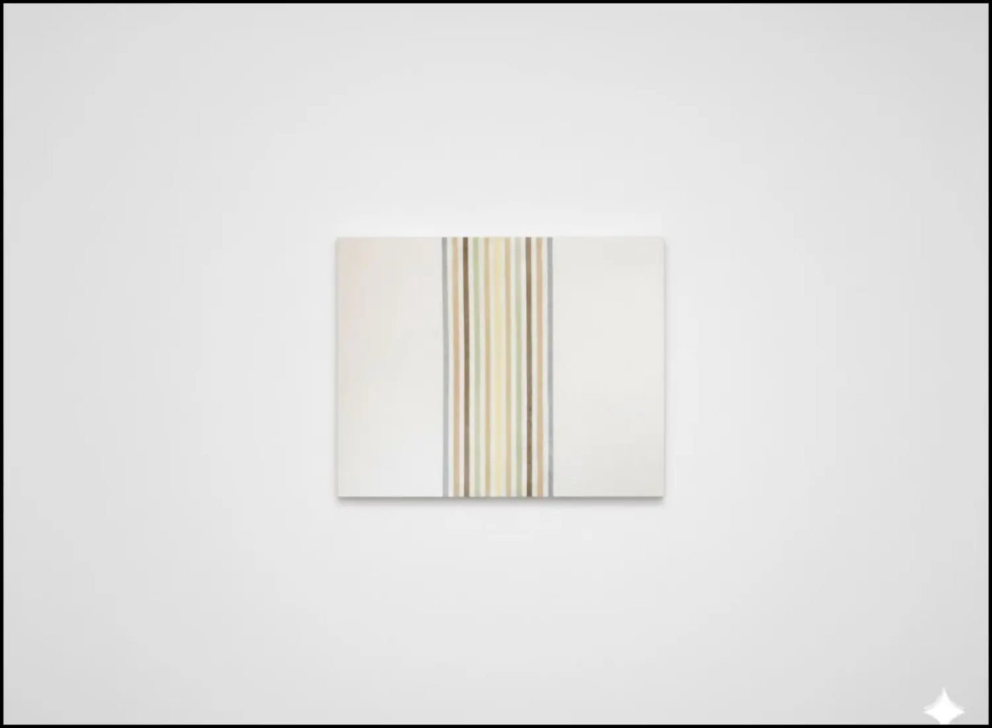 Opera "Grammature di colore" (1977) di Elio Marchegiani. Intonaco e tecnica mista, 105x85 cm. 11 grammature. Registrata presso l'archivio.Galleria Antonio Damiani.