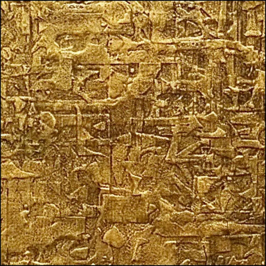 Dettagli dell'opera Opera storica "La tavola d'oro" (1960) di Elio Marchegiani. Tecnica mista su tavola, 70x100 cm. Esempio della ricerca materica iniziale dell'artista. Dalleria Antonio Damiani.