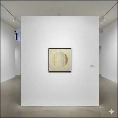 Opera "Grammature di colore" (1976) di Elio Marchegiani. Intonaco e tecnica mista, 75x75 cm. 17 grammature. Esposta in Galleria Antonio Damiani.