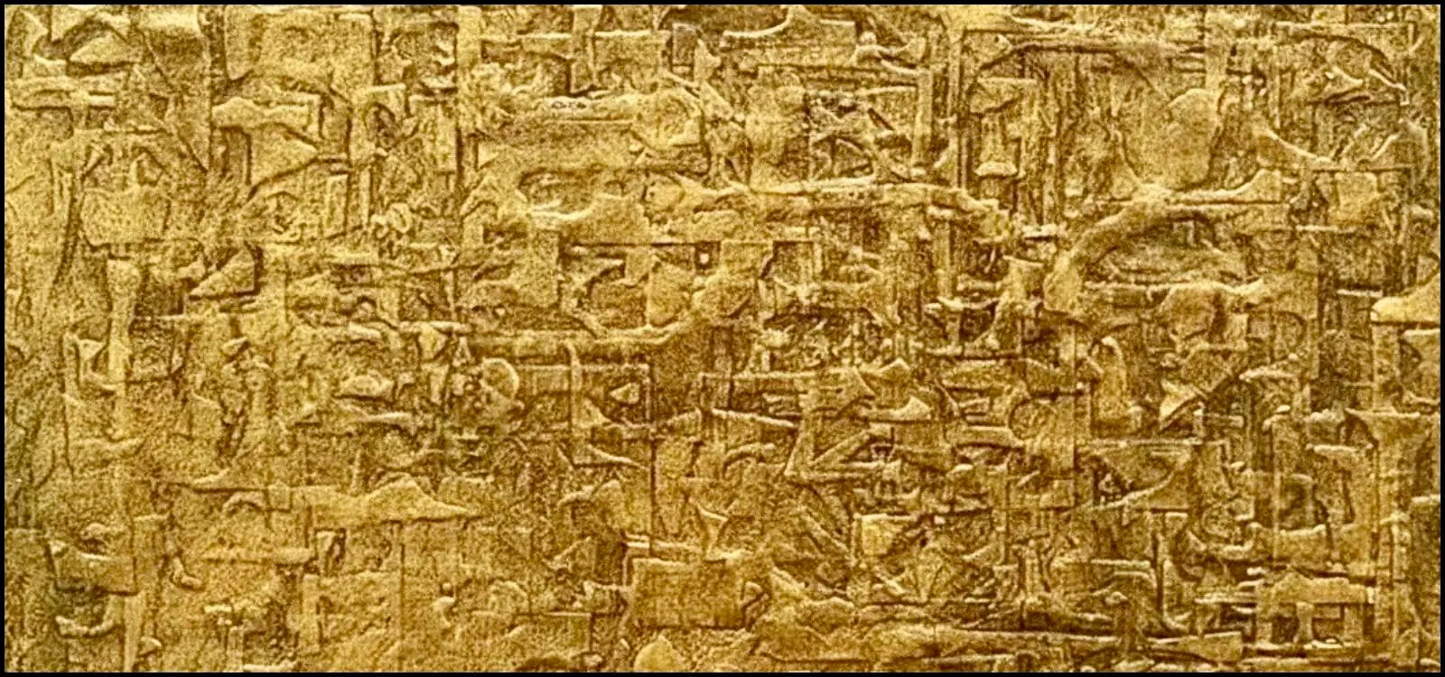 Opera "Grammature di colore" (1977) di Elio Marchegiani. Intonaco e tecnica mista, 105x85 cm. 11 grammature. Galleria Antonio Damiani.