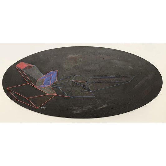 Achille Perilli – Gioco Stregonesco, 1996 – tecnica mista su tela, astrattismo geometrico, ciclo Le Trasparenze | Galleria Antonio Damiani