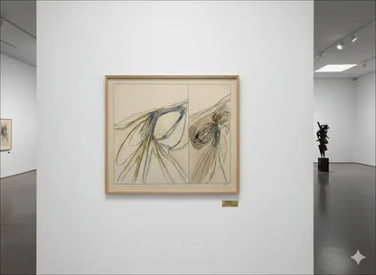 Achille Perilli, Senza titolo, 1965, tecnica mista su carta, opera esposta in Galleria Antonio Damiani.
