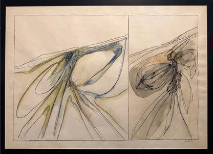 Achille Perilli, Senza titolo, 1965, tecnica mista su carta, ciclo dei Fumetti
