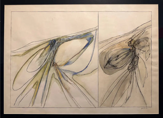 Achille Perilli, Senza titolo, 1965, tecnica mista su carta, ciclo dei Fumetti
