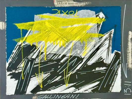 Albero Gallingani opera AGN D34 2017 tecnica mista su tavola 45x59 cm