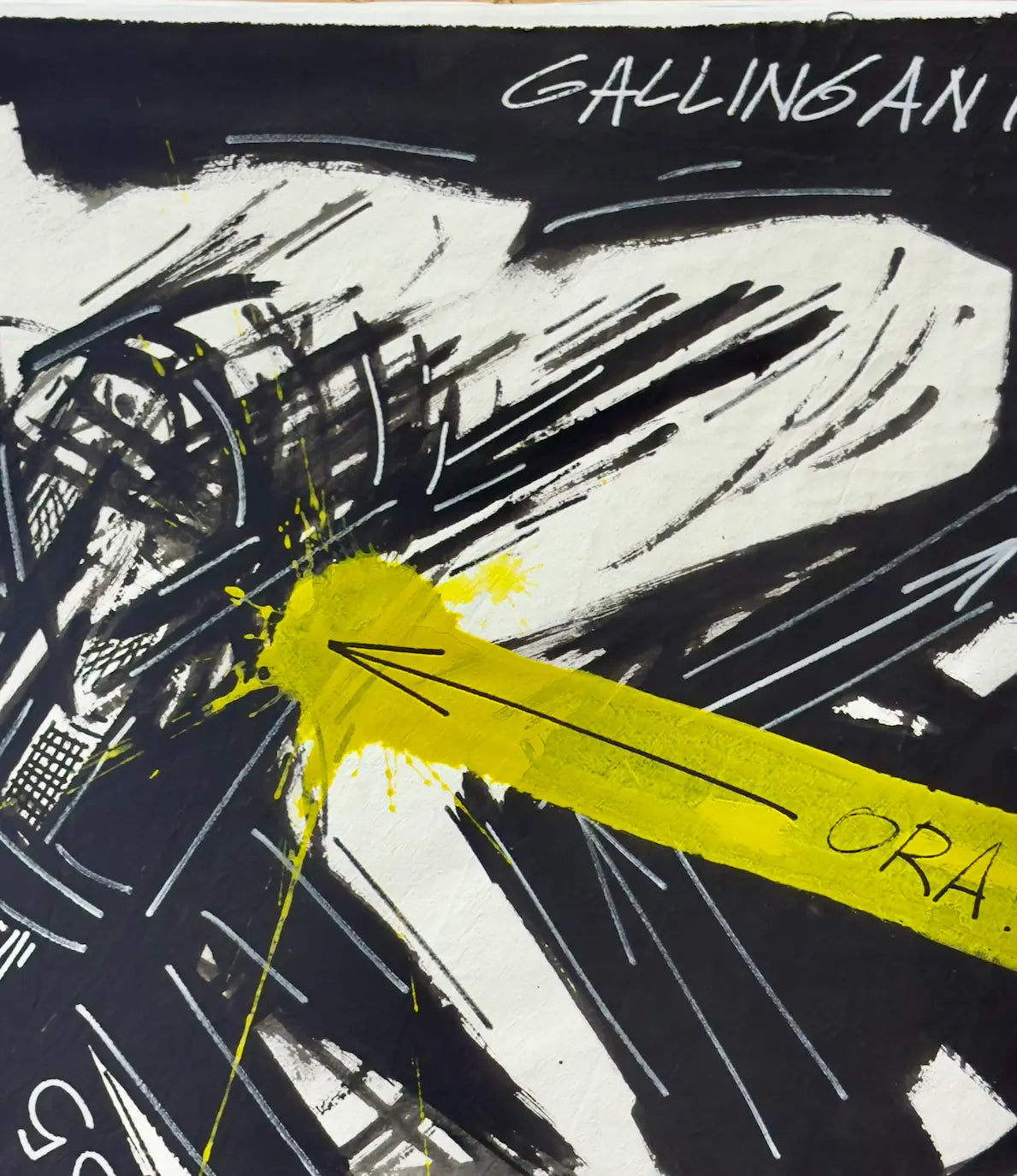 Alberto Gallingani, dettaglio dell'opera AGN S 18 2018 acrilico su tela 50x72 cm.