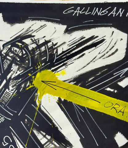 Alberto Gallingani, dettaglio dell'opera AGN S 18 2018 acrilico su tela 50x72 cm.