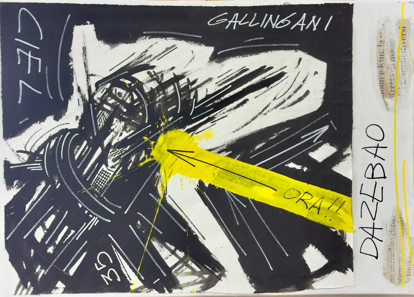 Alberto Gallingani opera AGN S 18 2018 acrilico su tela 50x72 cm.