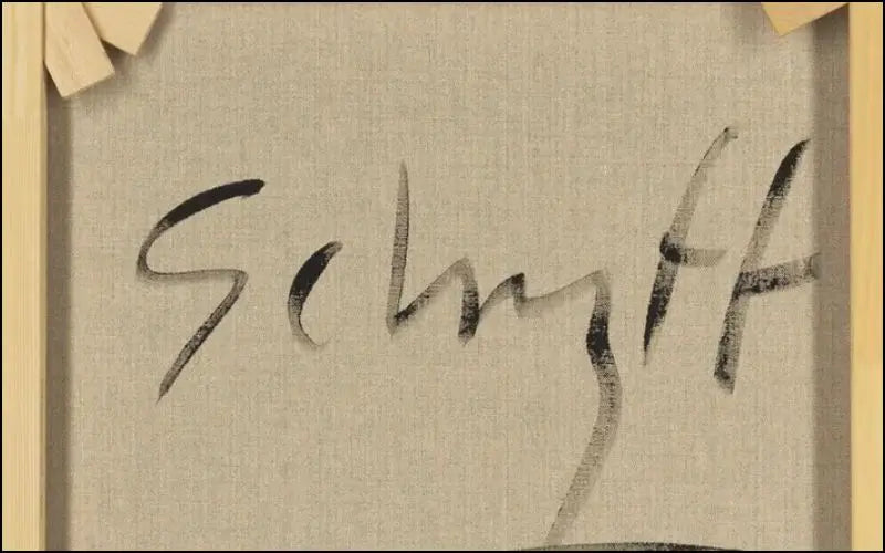 Opera Burbelly di Peter Schuyff , la firma al retro.