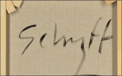 Opera Burbelly di Peter Schuyff , la firma al retro.