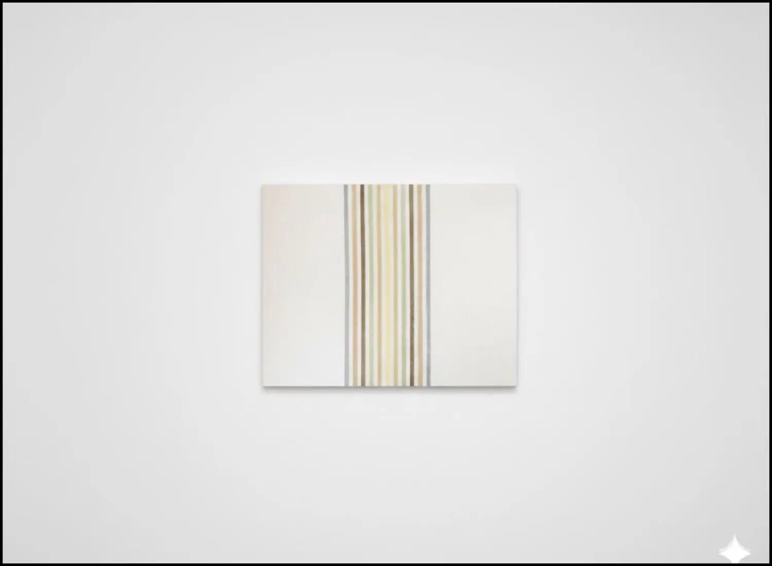 Opera "Grammature di colore" (1977) di Elio Marchegiani. Intonaco e tecnica mista, 105x85 cm. 11 grammature. Registrata presso l'archivio.Galleria Antonio Damiani.
