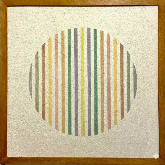 "Grammature di colore" del 1976 è un'opera esemplare del percorso artistico di Elio Marchegiani, che si inserisce nel suo celebre ciclo delle "Grammature di Colore". Marchegiani, figura centrale nell'arte concettuale e analitica italiana, indaga in quest'opera la materia pittorica e la percezione visiva attraverso un approccio rigoroso e quasi scientifico.