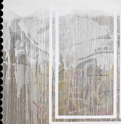 Opera "In altra pelle" (2023) di Luca Coser. Acrilico su lino, 150x100 cm. Riflessione su identità e fragilità. Disponibile in Galleria.