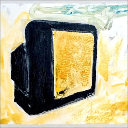 Mario Schifano – Untitled (TV Color), 1990. Smalto e acrilico su tela, 90 x 120 cm. Opera autentica in vendita presso Galleria Antonio Damiani.