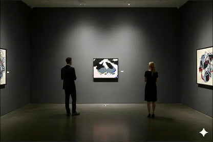 Esposizione in Galleria di Norman Bluhm, "Sybill" (1973). Acrilici su tavola, 62x92 cm. Importante opera di Action Painting proveniente dalla Martha Jackson Gallery. 